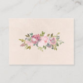 Rustiek lijst roze bloemenboek baby shower boeken informatiekaartje (Achterkant)