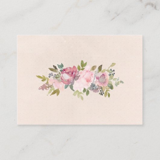 Rustiek lijst roze bloemenboek baby shower boeken informatiekaartje (Achterkant)