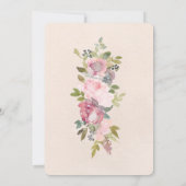 Rustiek Lijst Roze Bourgogne Bloemen Bevestiging Kaart (Achterkant)