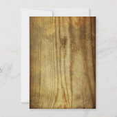 Rustiek Lijst Schuur Hout Repetitie Diner Uitnodig Kaart (Achterkant)