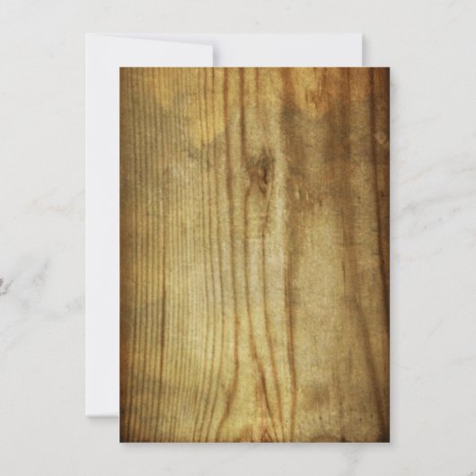 Rustiek Lijst Schuur Hout Repetitie Diner Uitnodig Kaart (Achterkant)