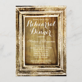 Rustiek Lijst Schuur Hout Repetitie Diner Uitnodig Kaart