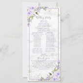 Rustiek Lila Lavendel Goud Marmer Bloemen Programm (Achterkant)