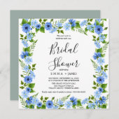 Rustiek Lila Plein Bruids Douche Uitnodiging (Voorkant / Achterkant)