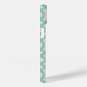 Rustiek Linnen Beige en Aqua Trellis Case-Mate iPhone Case (Achterkant / Rechts)