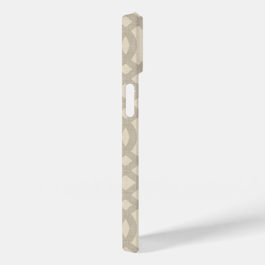Rustiek Linnen Beige en Taupe Trellis Case-Mate iPhone Case (Achterkant / Rechts)