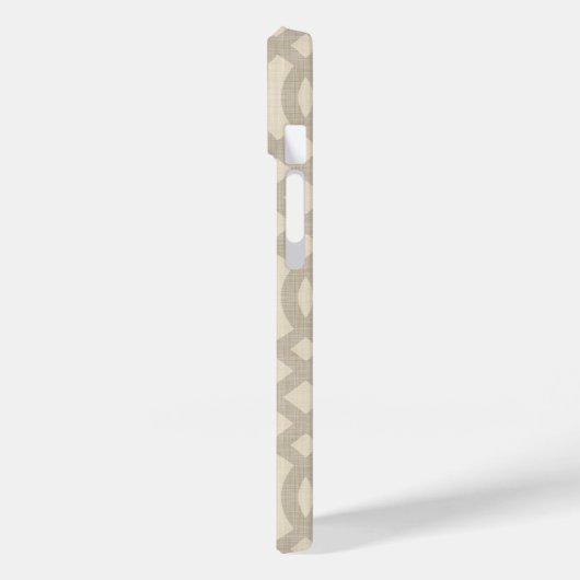 Rustiek Linnen Beige en Taupe Trellis Case-Mate iPhone Case (Achterkant / Links)