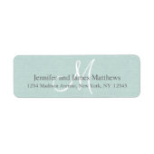 Rustiek Linnen Monogram voor Bruiloften Etiket (Voorkant)