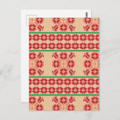 Rustiek Litouws sinaasappel en groene volkskunst o Briefkaart (Voorkant / Achterkant)