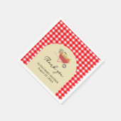 Rustiek lokaal geteeld Red Gingham Baby shower Servet (Hoek)