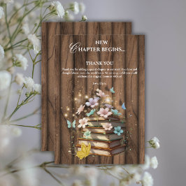 Rustiek Magische Storybooks Baby shower Bedankkaart