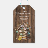 Rustiek Magische Storybooks Baby shower Cadeaulabel (Voorkant)