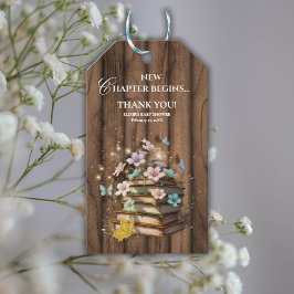 Rustiek Magische Storybooks Baby shower Cadeaulabel