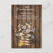 Rustiek Magische Storybooks Baby shower Informatiekaartje (Voorkant)