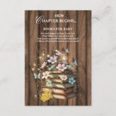 Rustiek Magische Storybooks Baby shower Informatiekaartje (Voorkant)