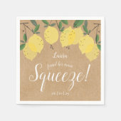 Rustiek Main Squeeze Lemons Vrijgezellenfeest Servet (Voorkant)