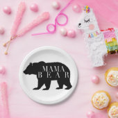 Rustiek Mama Beer | BABY SHOWER Papieren Bordje (Feest)