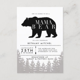 Rustiek Mama Beer | Baby shower uitnodigen Kaart