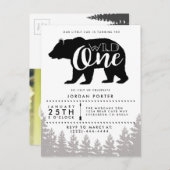 Rustiek Mama Beer | BABY SHOWER Uitnodiging Briefkaart (Voorkant / Achterkant)