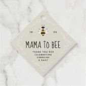 Rustiek Mama naar Bee Baby shower Bedankjes Labels (Voorkant)