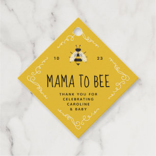 Rustiek Mama naar Bee Baby shower Bedankjes Labels