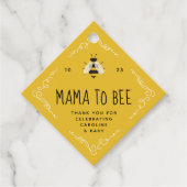 Rustiek Mama naar Bee Baby shower Bedankjes Labels (Voorkant)