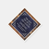 Rustiek Man Myth Legend 50ste Verjaardag Navy Blue Servet (Hoek)