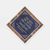 Rustiek Man Myth Legend 50ste Verjaardag Navy Blue Servet (Hoek)