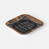 Rustiek Man Myth Legend 50th Birthday Black Papieren Bordje (Gebogen)