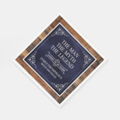 Rustiek Man Myth Legend 60ste Verjaardag Navy Blue Servet (Hoek)