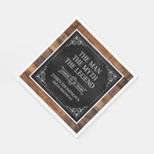 Rustiek Man Myth Legend 60th Birthday Black Servet (Hoek)