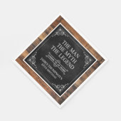 Rustiek Man Myth Legend 65th Birthday Black Servet (Hoek)