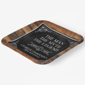 Rustiek Man Myth Legend 75th Birthday Black Papieren Bordje (Gebogen)