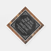 Rustiek Man Myth Legend 75th Birthday Black Servet (Hoek)