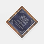 Rustiek Man Myth Legend 75th Birthday Navy Blauw Servet (Hoek)
