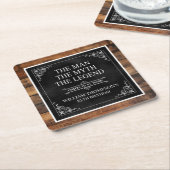 Rustiek Man Myth Legend 85th Birthday Black Kartonnen Onderzetters (Schuin)