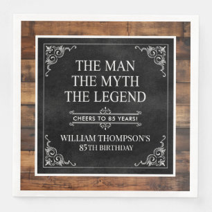 Rustiek Man Myth Legend 85th Birthday Black Servet