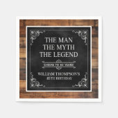 Rustiek Man Myth Legend 85th Birthday Black Servet (Voorkant)
