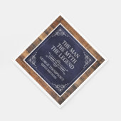 Rustiek Man Myth Legend 90ste Verjaardag Navy Blue Servet (Hoek)