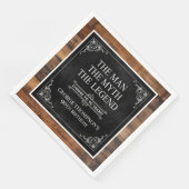 Rustiek Man Myth Legend 90th Birthday Black Servet (Hoek)