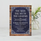 Rustiek Man Myth Legend Foto 100e verjaardag Kaart (Staand voorkant)