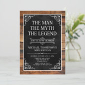 Rustiek Man Myth Legend Foto 50e verjaardag Kaart (Staand voorkant)