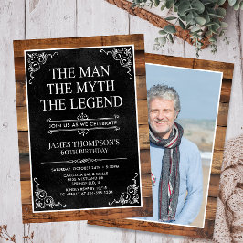 Rustiek Man Myth Legend Foto 60e verjaardag Kaart