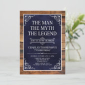 Rustiek Man Myth Legend Foto 75e verjaardag Kaart (Staand voorkant)