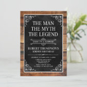 Rustiek Man Myth Legend Surprise 100ste verjaardag Kaart (Staand voorkant)
