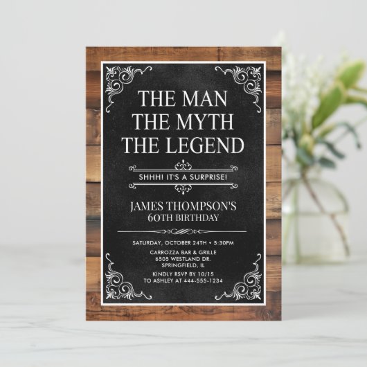 Rustiek Man Myth Legend Surprise 60ste verjaardag Kaart (Staand voorkant)