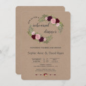 Rustiek Marsala Bloem Ambachtelijk Ambachtspapier  Kaart (Voorkant / Achterkant)