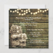 Rustiek Mason Jar Bruiloft repetitie diner Kaart (Voorkant)