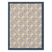 Rustiek Mediterraan blauw en roze tegels geel Tafelkleed (Voorkant)