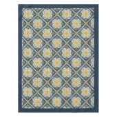 Rustiek Mediterraan marineblauw sinaasappel tegels Tafelkleed (Voorkant)